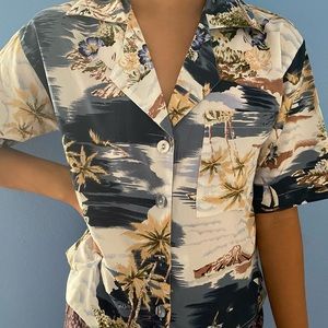 ASOS Hawaii button up crop top